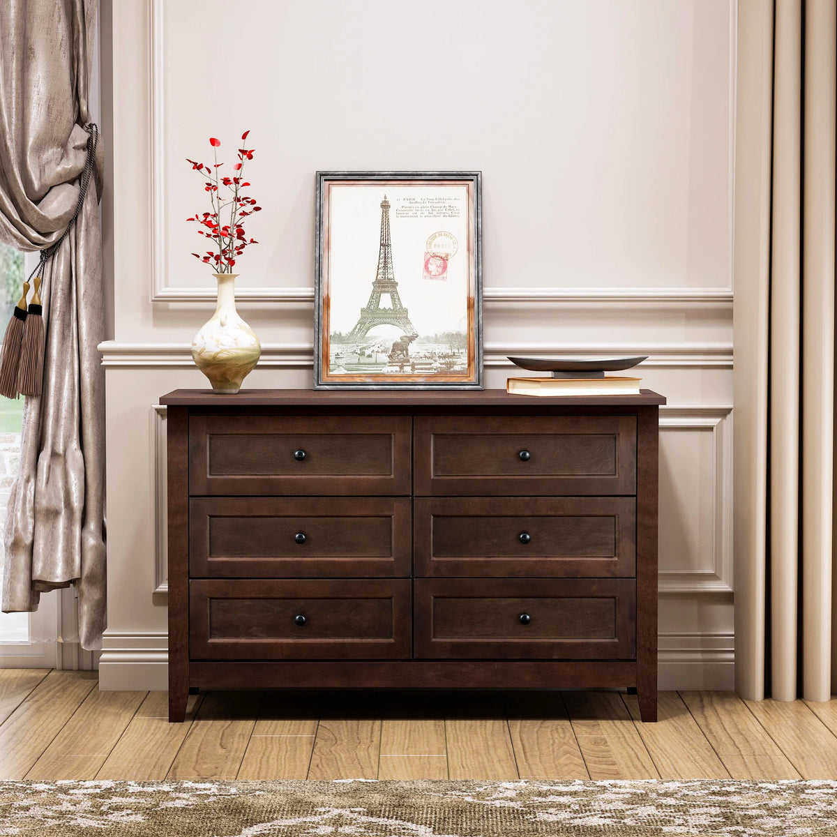 6 Drawer Wood Dresser H259229