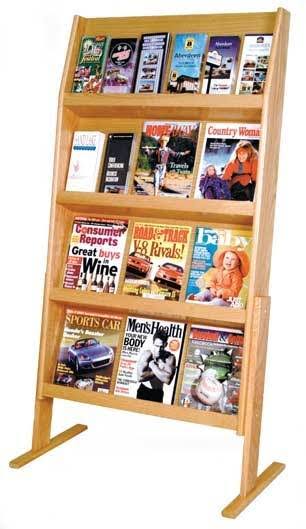 Wooden Mallet Medium Oak 12 Pocket Literature Display Y474418