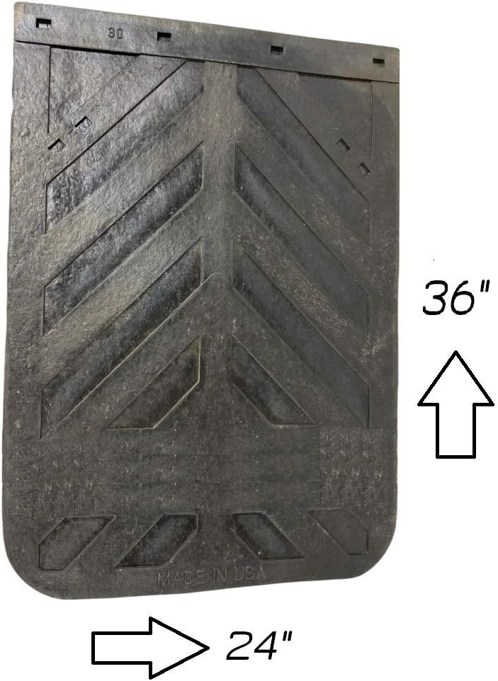 Black Semi Truck Mud Flaps 24" x 36" Heavy Duty Rubber Pair A97313