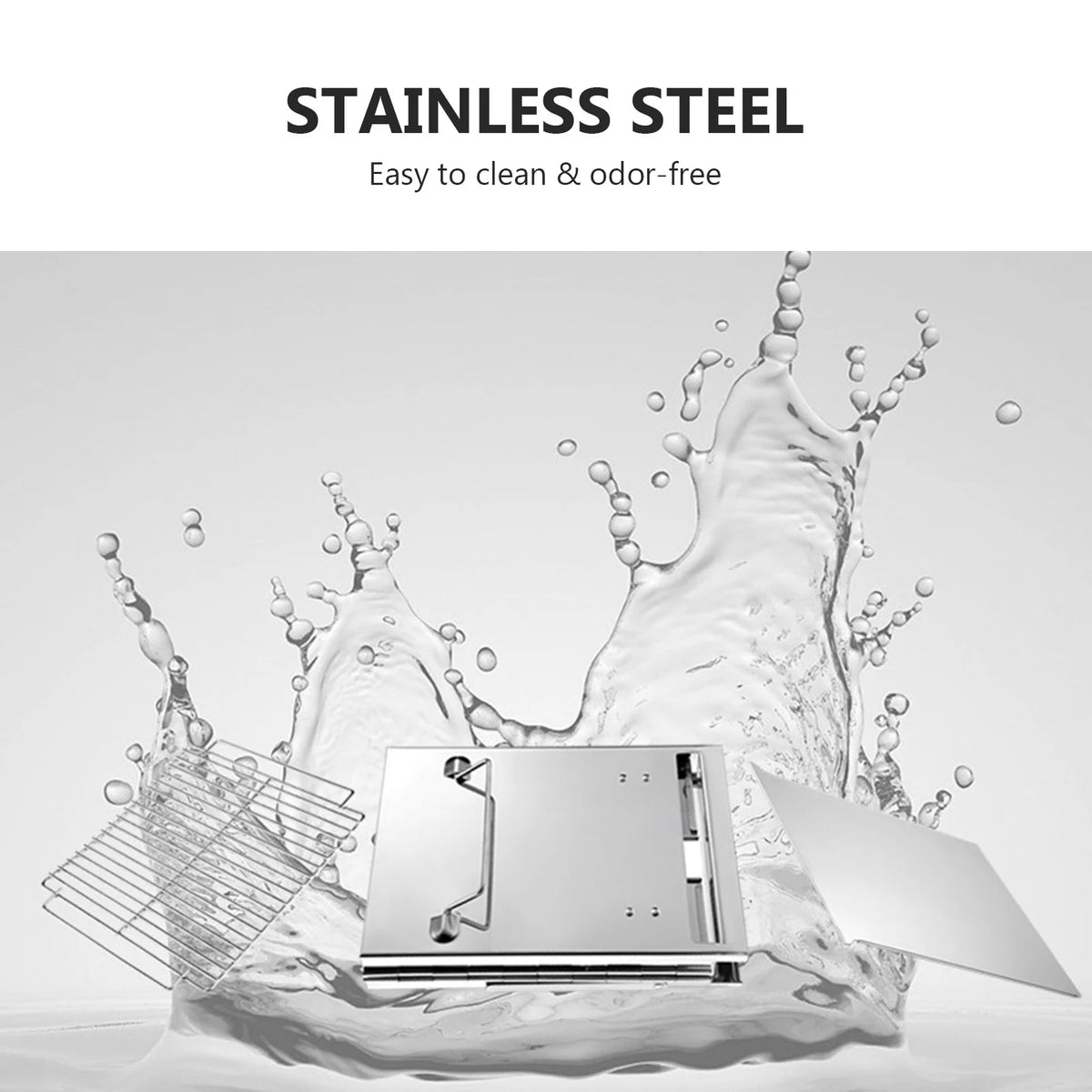 Wood Stainless Steel Foldable Charcoal Grill T5427