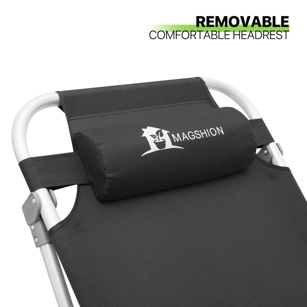 Black Portable Folding Camping Cot with Carry Bag K8853