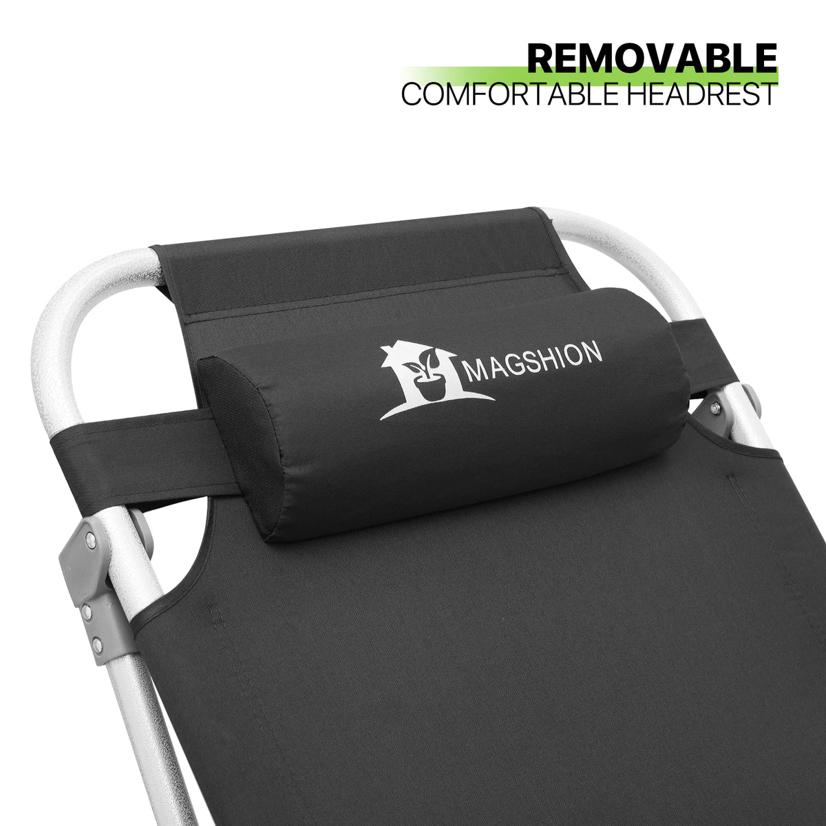 Black Portable Folding Camping Cot with Carry Bag K8853