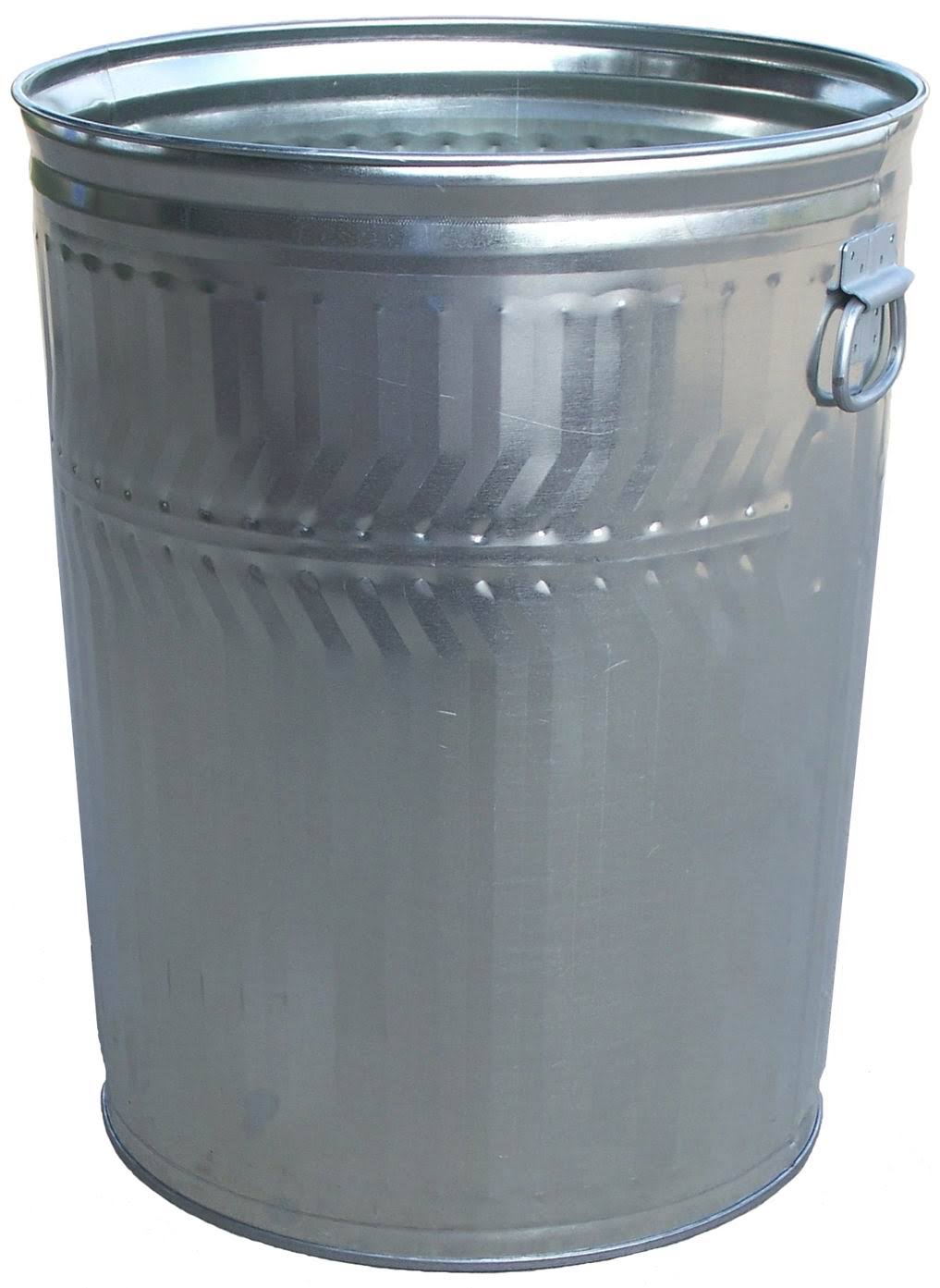 Galvanized Steel 32-Gallon Trash Can Z221