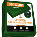Green Waterproof Poly Tarp 30 Feet x 40 Feet 10 Mil T394
