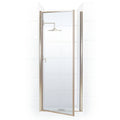 Framed Hinge Shower Door with Clear Glass Brushed Nickel X645
