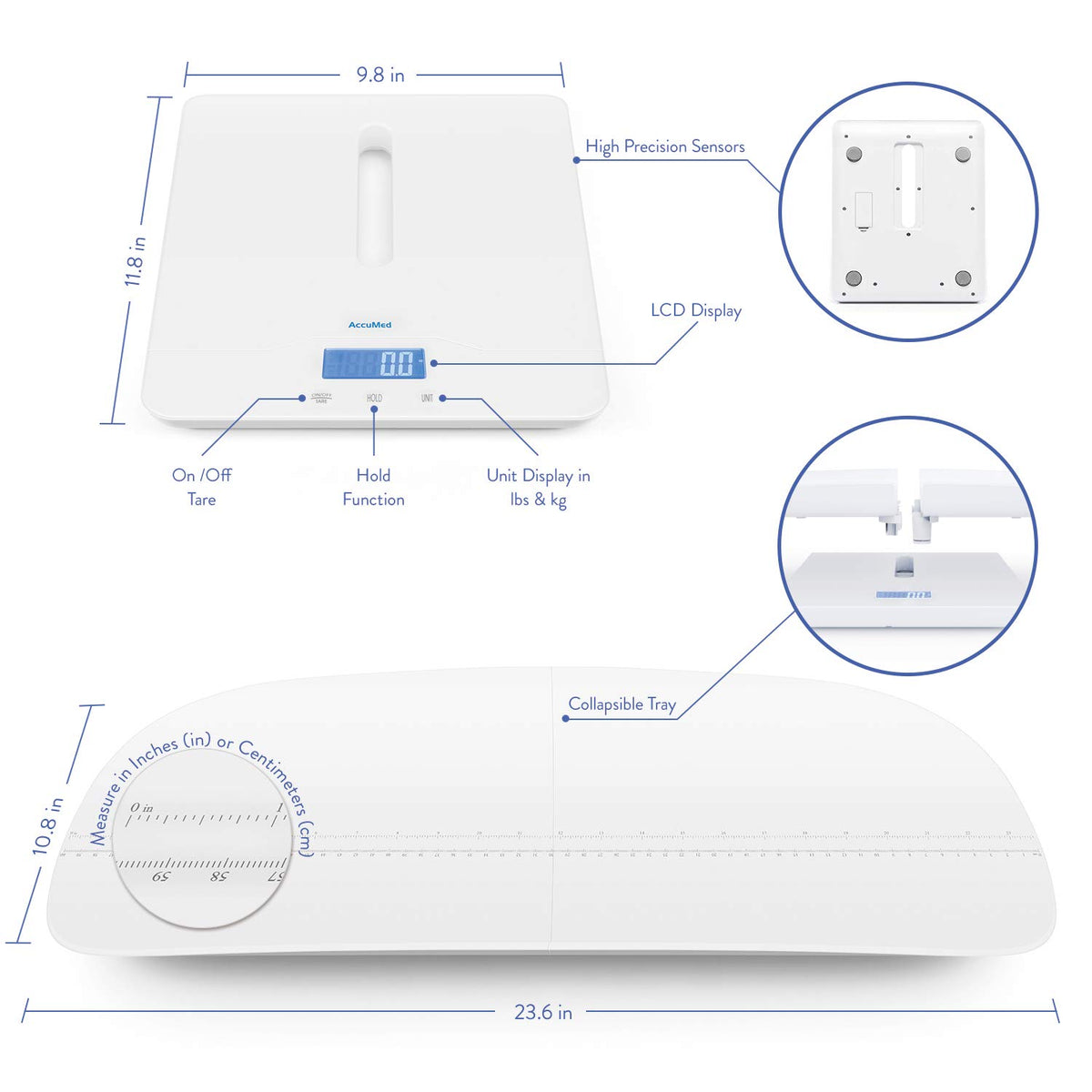 Digital Baby and Pet Scale with Height Track P8067
