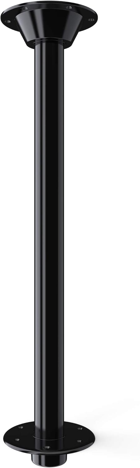 Recessed Mount Table Leg System for RV or Boat, Black w/ Aluminum Floor Base, 29", Pack of 2 L7117