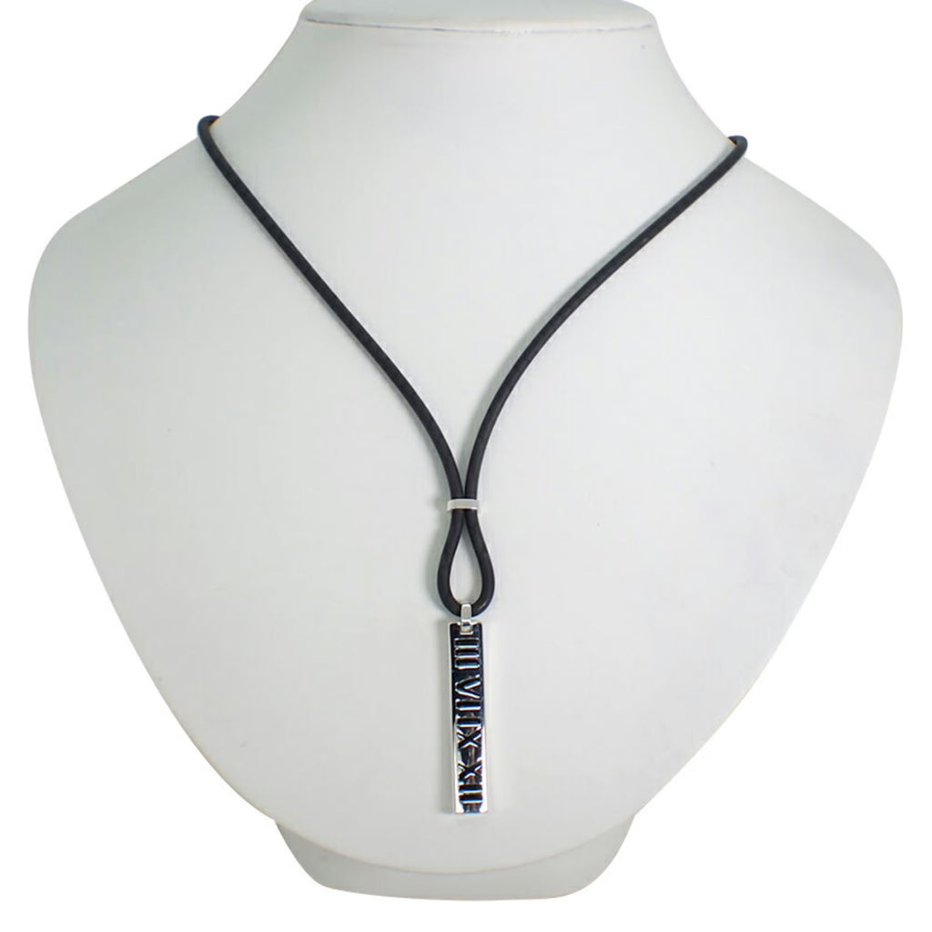 925 Rubber Atlas Bar Pendant U506411