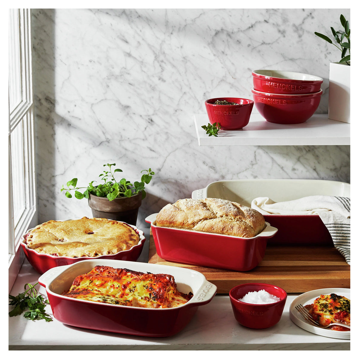 8pc Ceramic Bakeware and Serving Set I979862