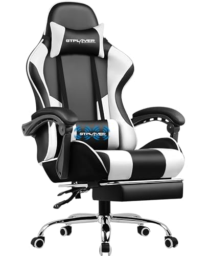 Gaming Chair with Footrest and Lumbar Support Y1591