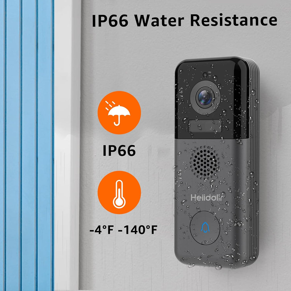 2K Wireless Video Doorbell Camera with Night Vision E698511