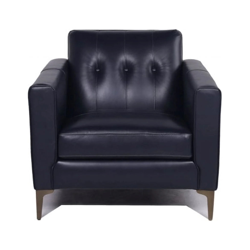 Navy Leather Accent Chair P91936