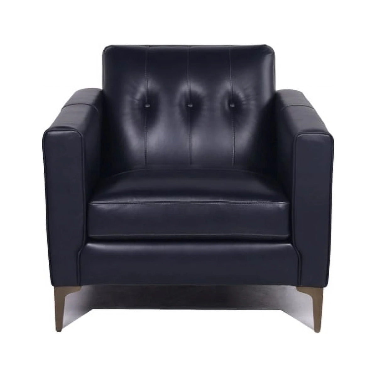 Navy Leather Accent Chair P91936