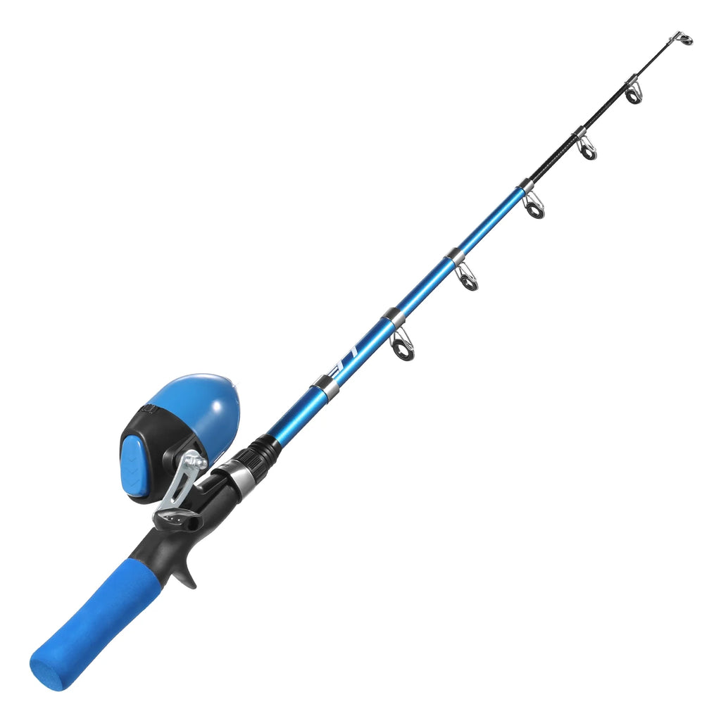 Kids Telescopic Fishing Pole and Reel Combo with Tackles and Lures R43210