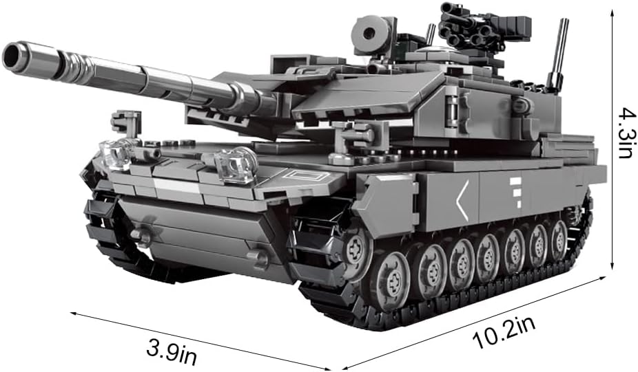 Army Tank Building Block 898 PCS with 4 Soldier Figures Y582022