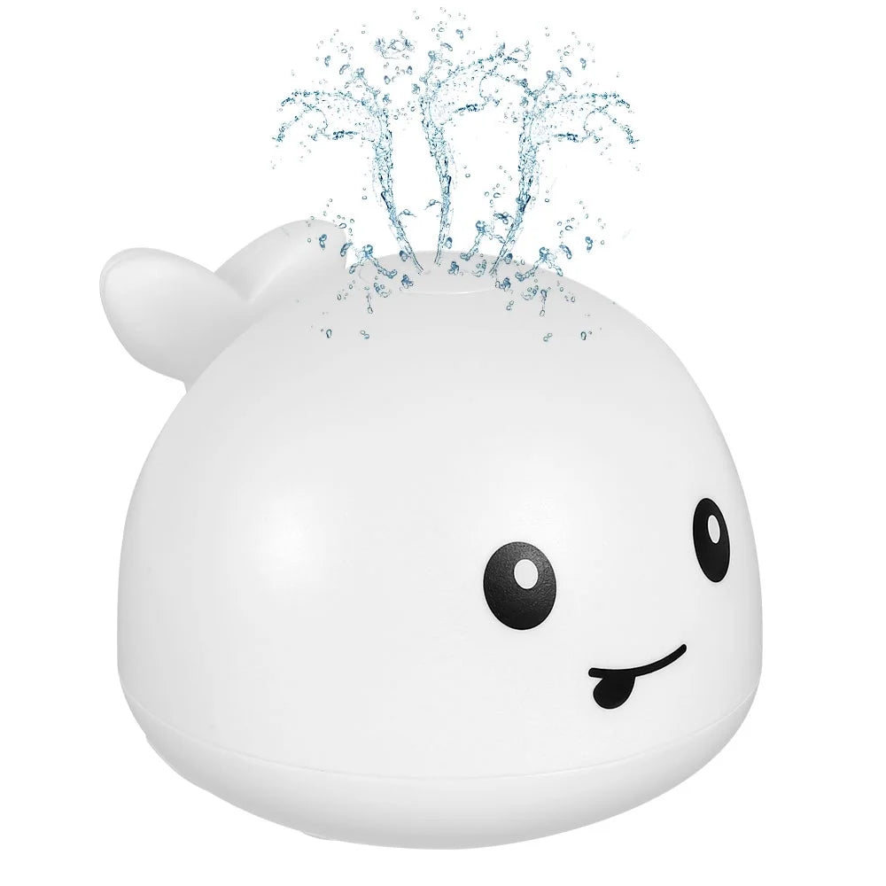 White/Gr Baby Bath Toy Light up Whale Sprinkler Bathtub Toy with LED Light G483853