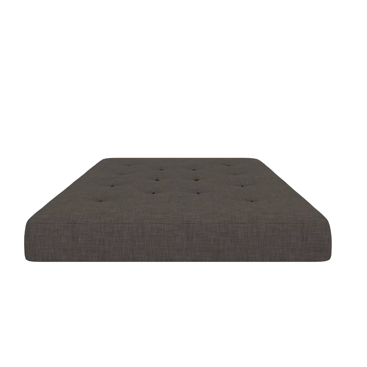 Full True Black Polyester Linen Futon Mattress U586
