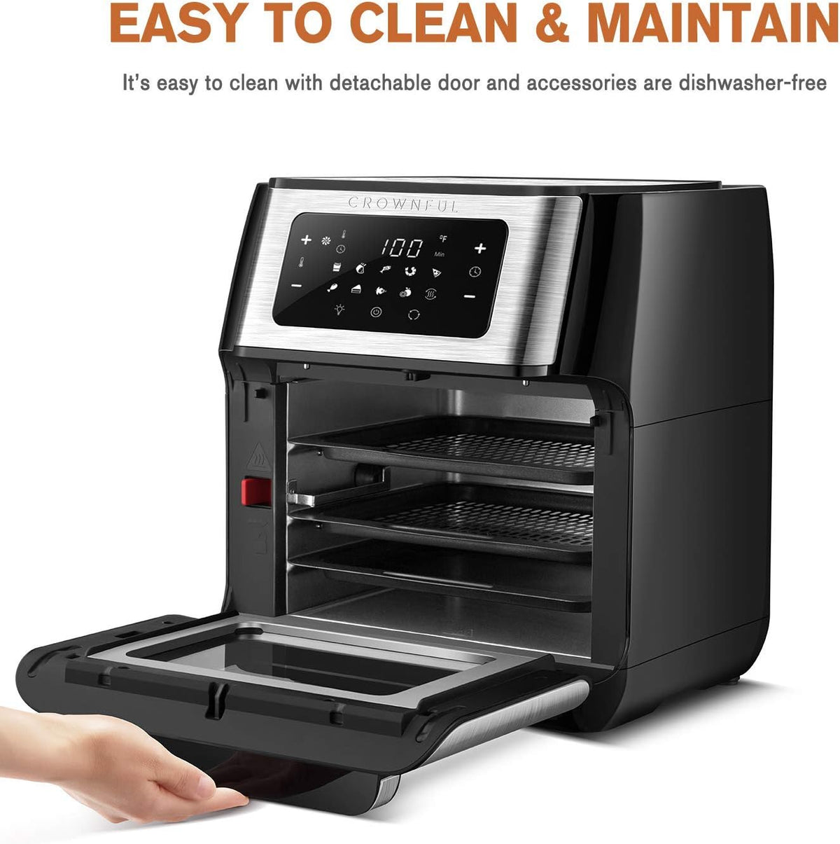 10.6 Quart 10-in-1 Air Fryer Toaster Oven with Rotisserie and Dehydrator Z111760