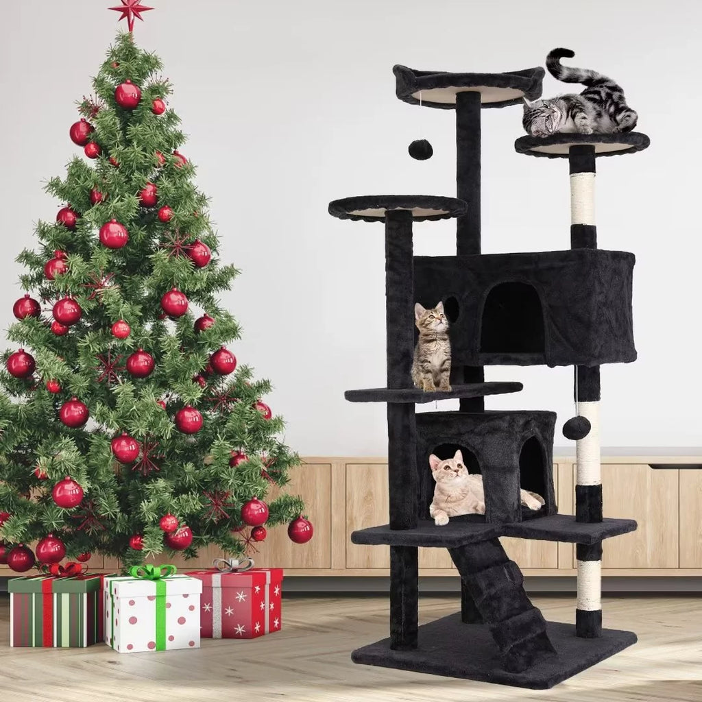54 inch Dark Gray Cat Tree and Tower T52822