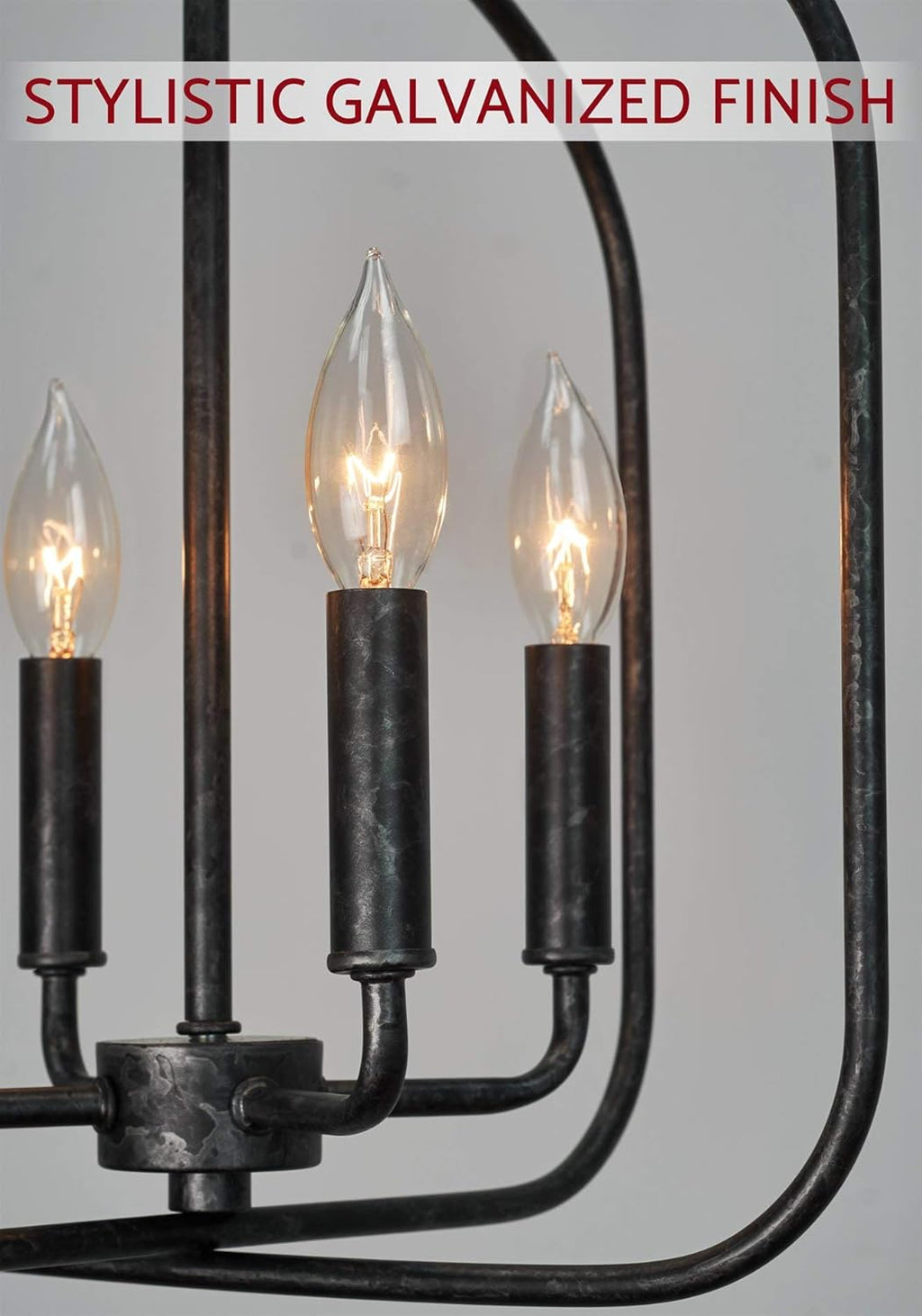 4-Light Black Pendant Light H615