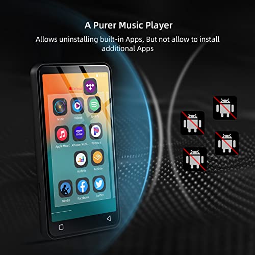 Black 4" Touch Screen MP3 Player with Bluetooth and WiFi G44741