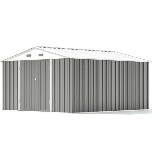 Brown Metal Outdoor Storage Shed I291720