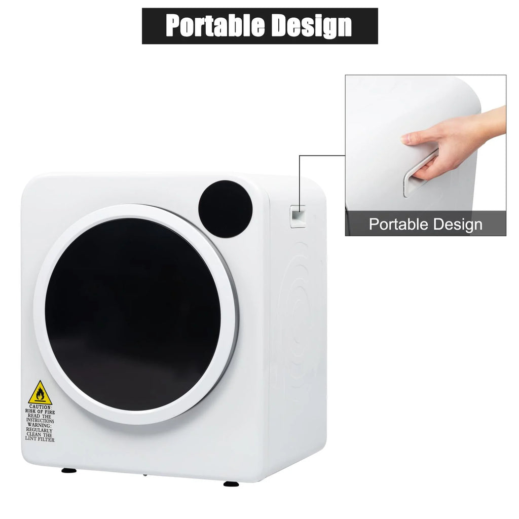 White Compact Electric Drum Dryer F169