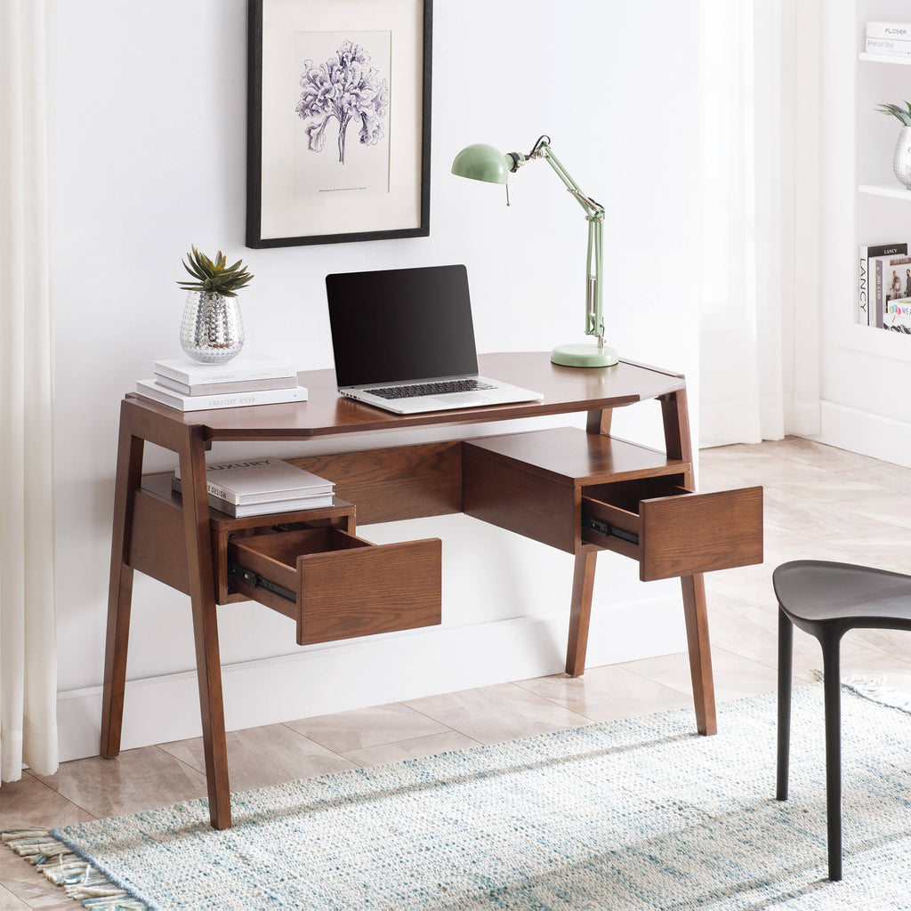 White Writing Desk with Storage L752746