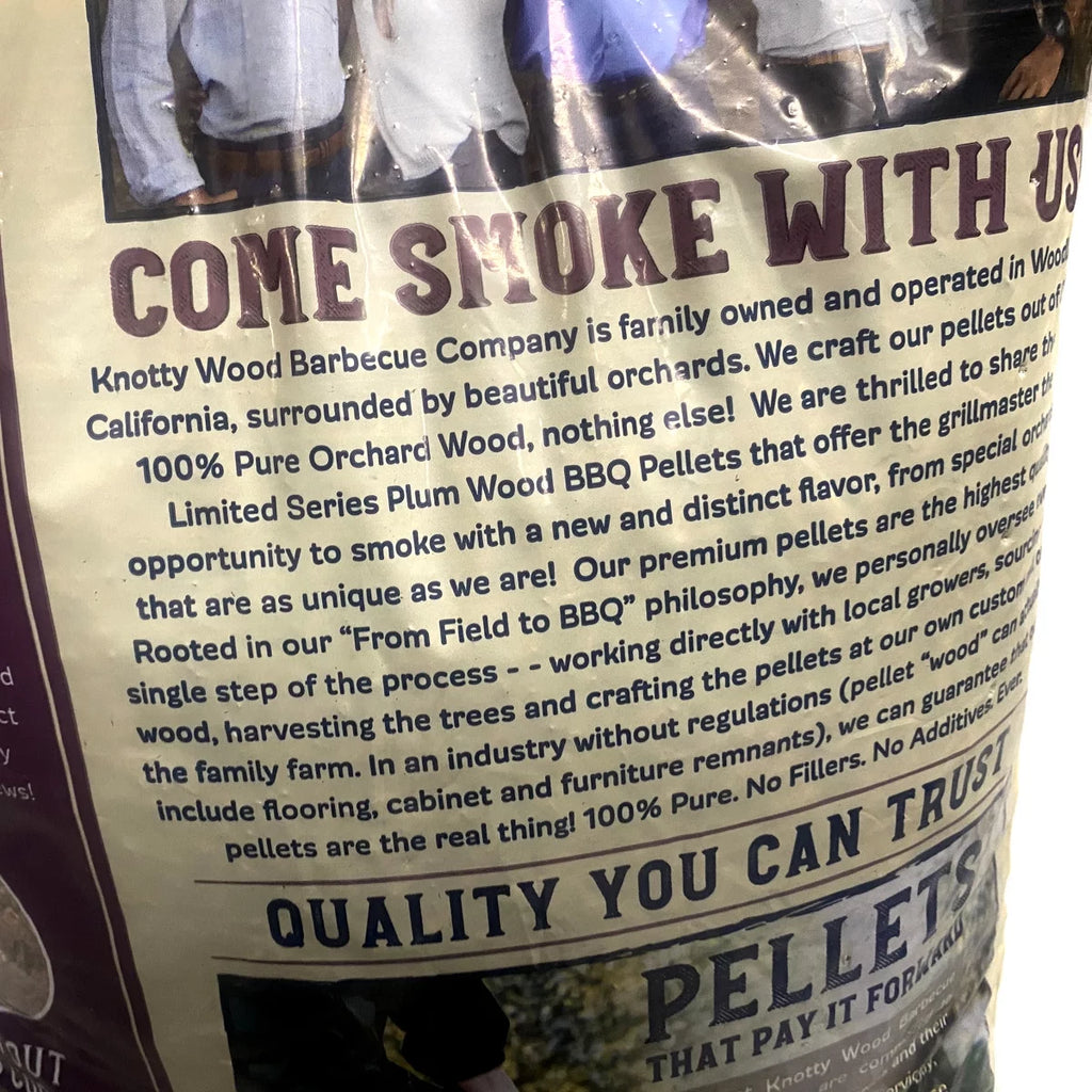 Plum Wood BBQ Cooking Pellets 20 lb Bag N873704