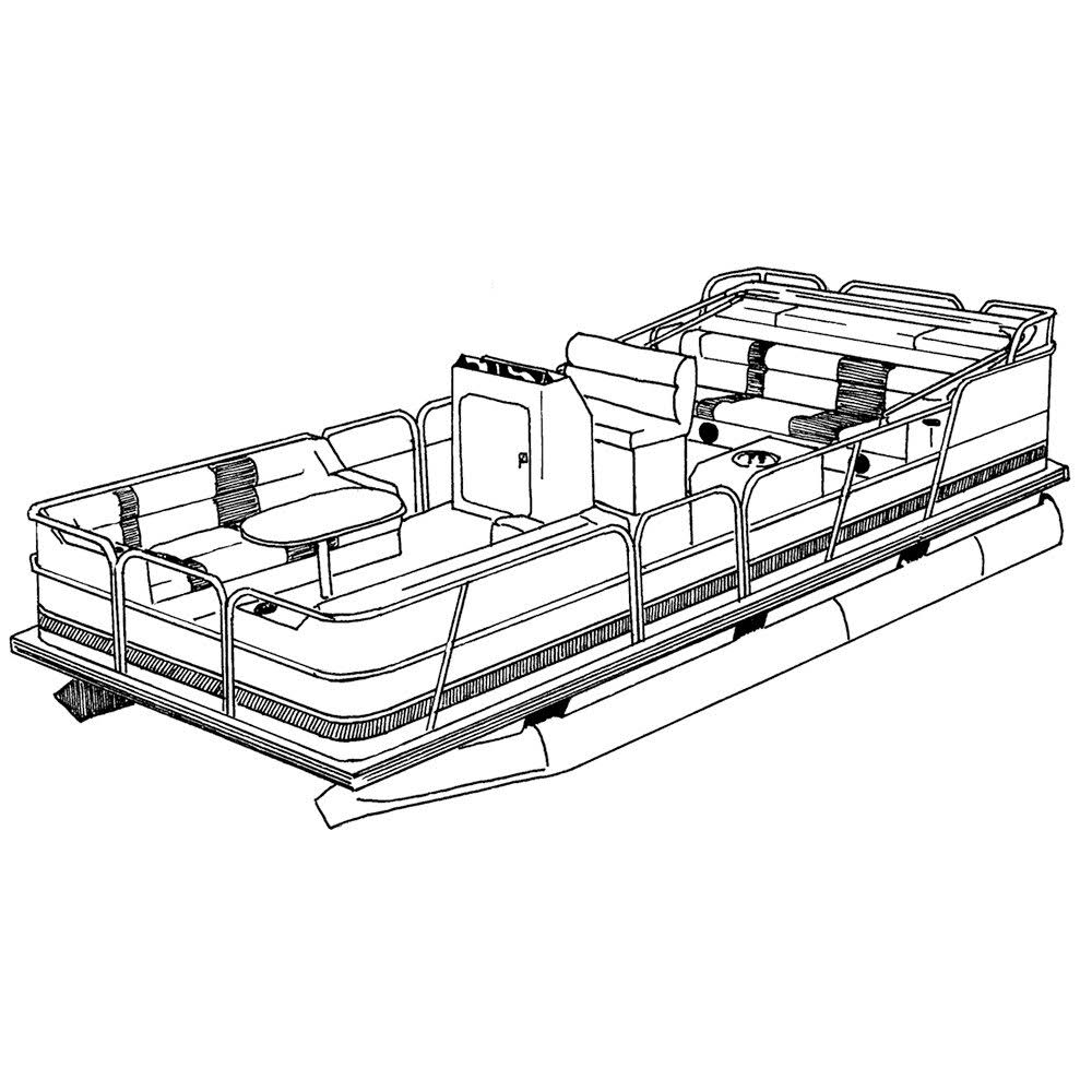 Grey Boat Cover for 19.5 Pontoons H204