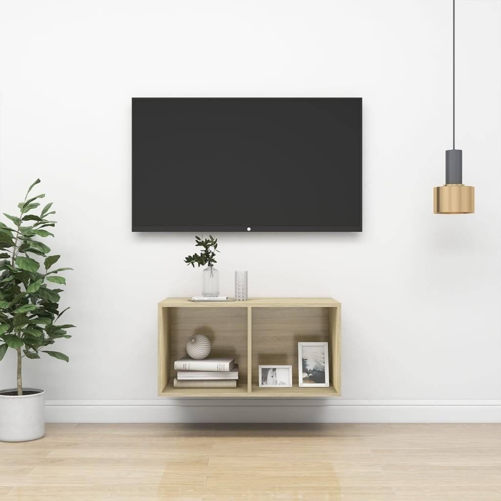 Sonoma Oak Wall-Mounted TV Cabinet Chipboard P122063