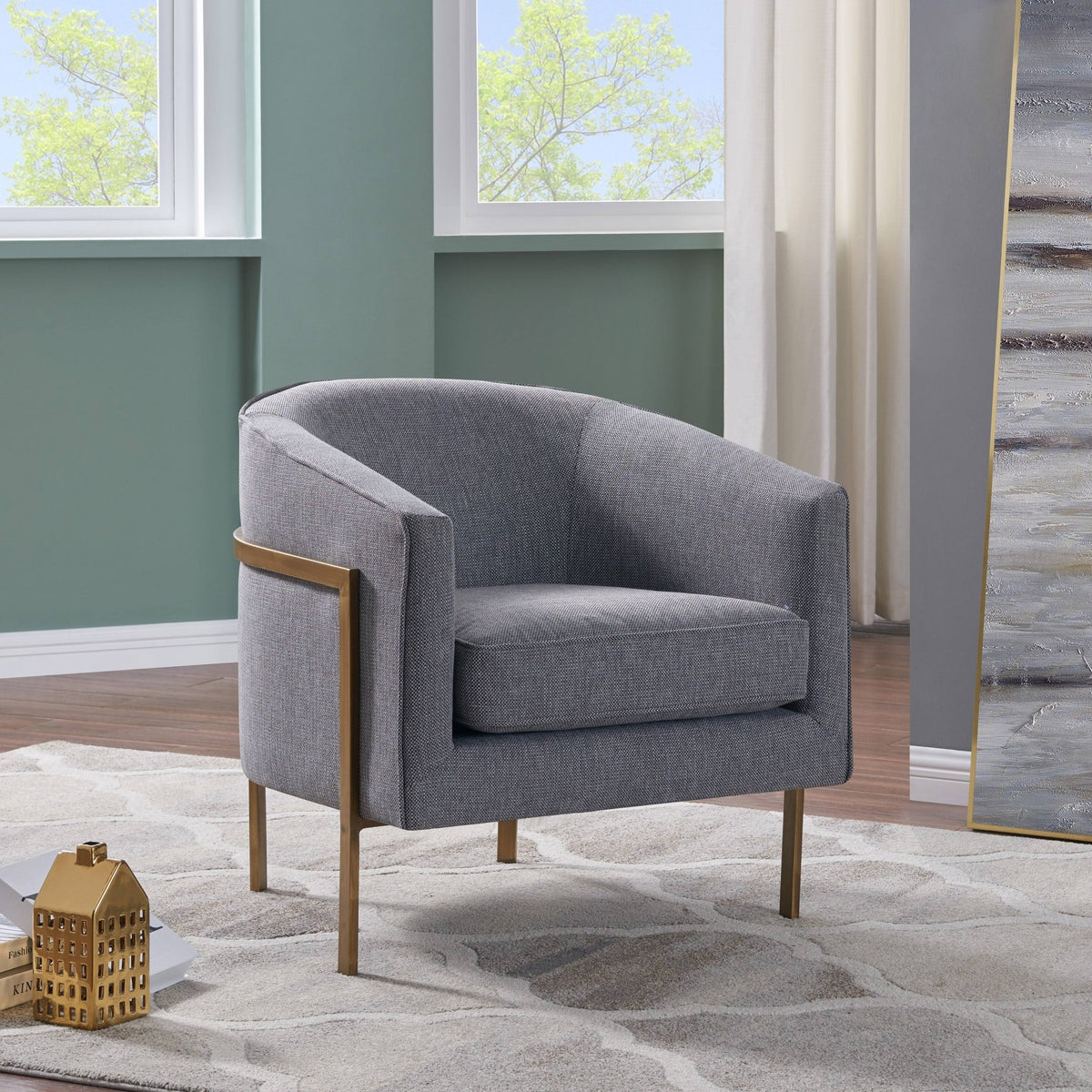 Fabric Accent Chair, Gray C283873