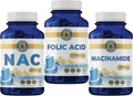NAC, Folic Acid & Niacinamide 3-Pack Vegan Non-GMO C925