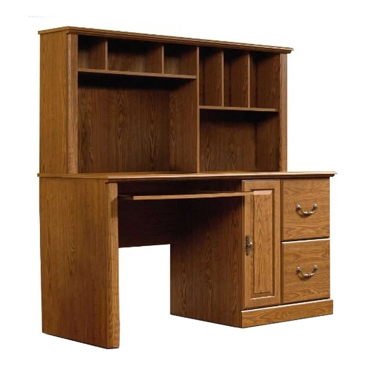 Traditional Wood Computer Desk with Hutch O7436