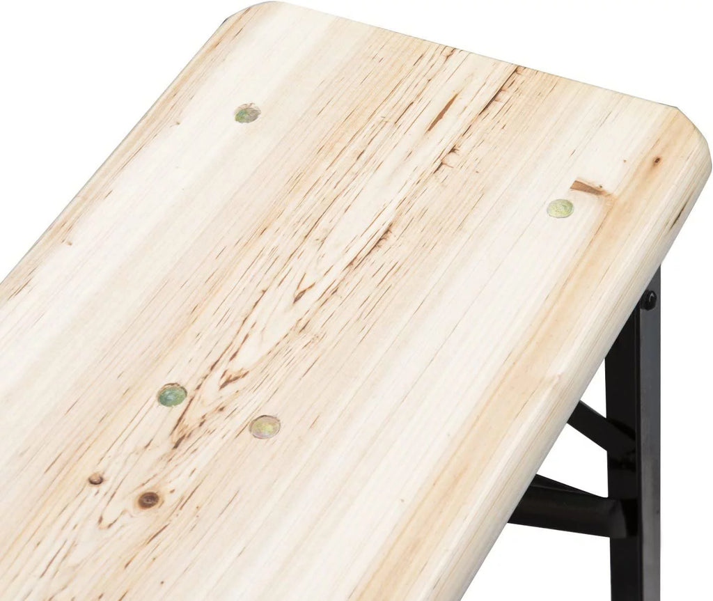 6' Portable Wooden Picnic Table and Bench Set X9403
