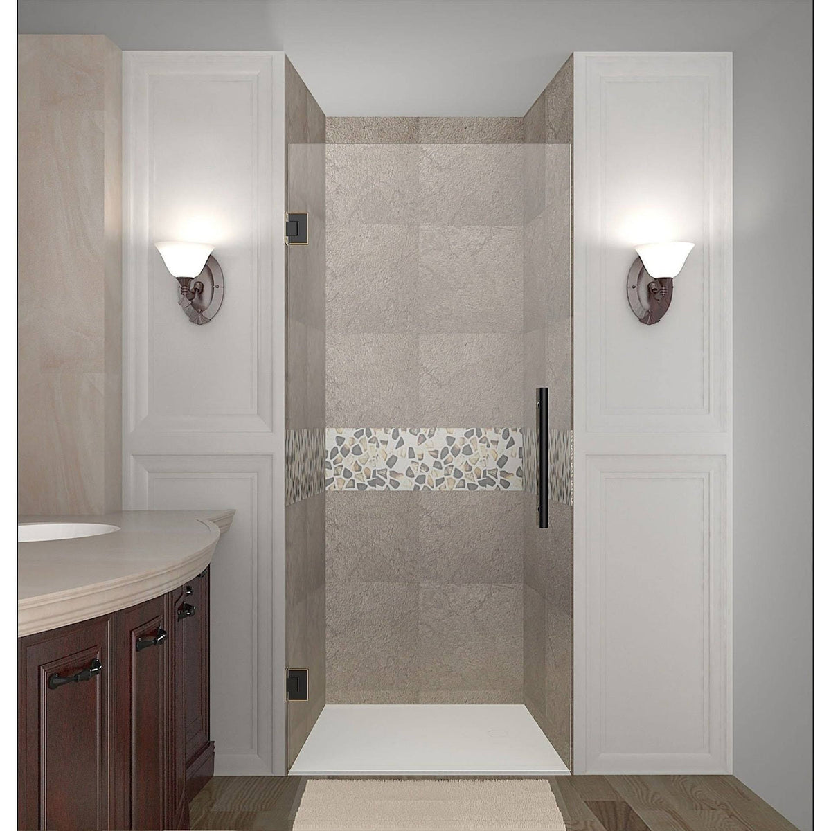 Chrome Frameless Hinged Shower Door L347