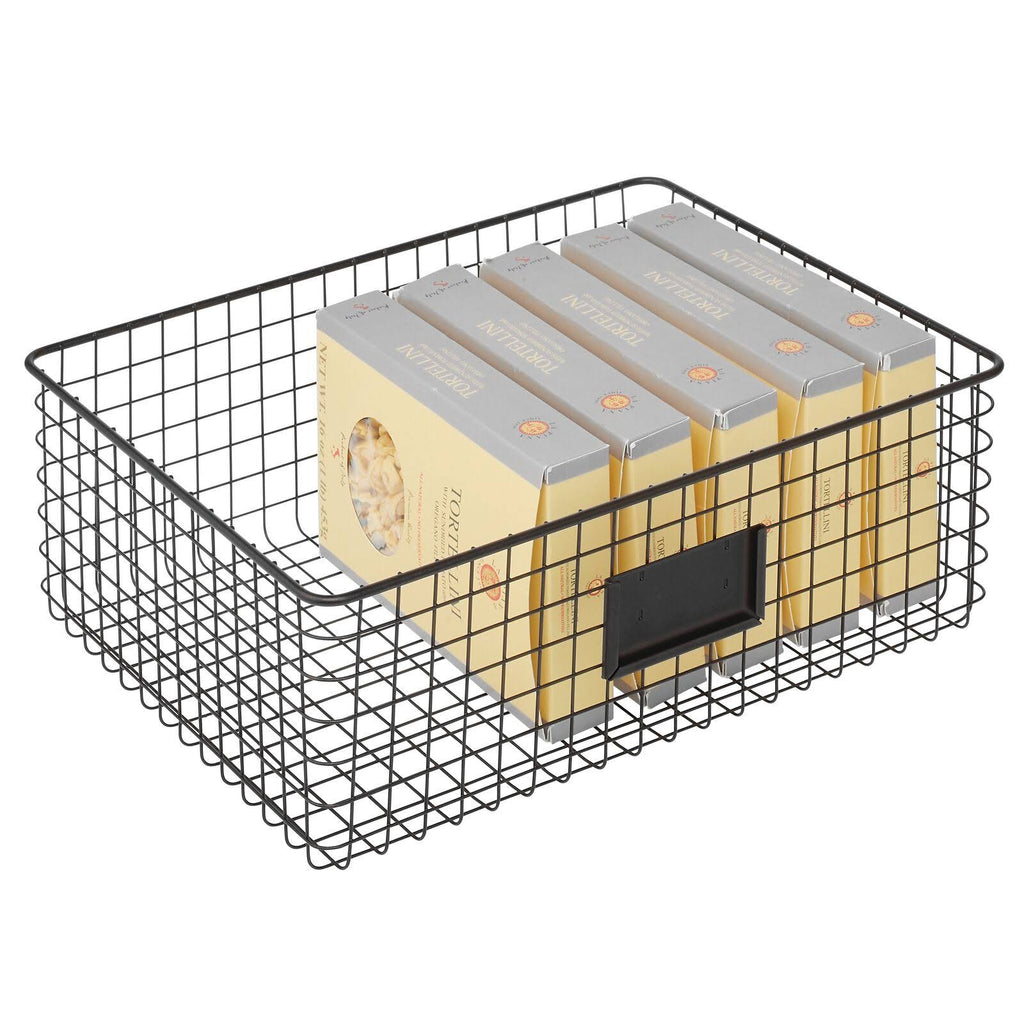 Black 4 Pack Metal Food Storage Basket G27560