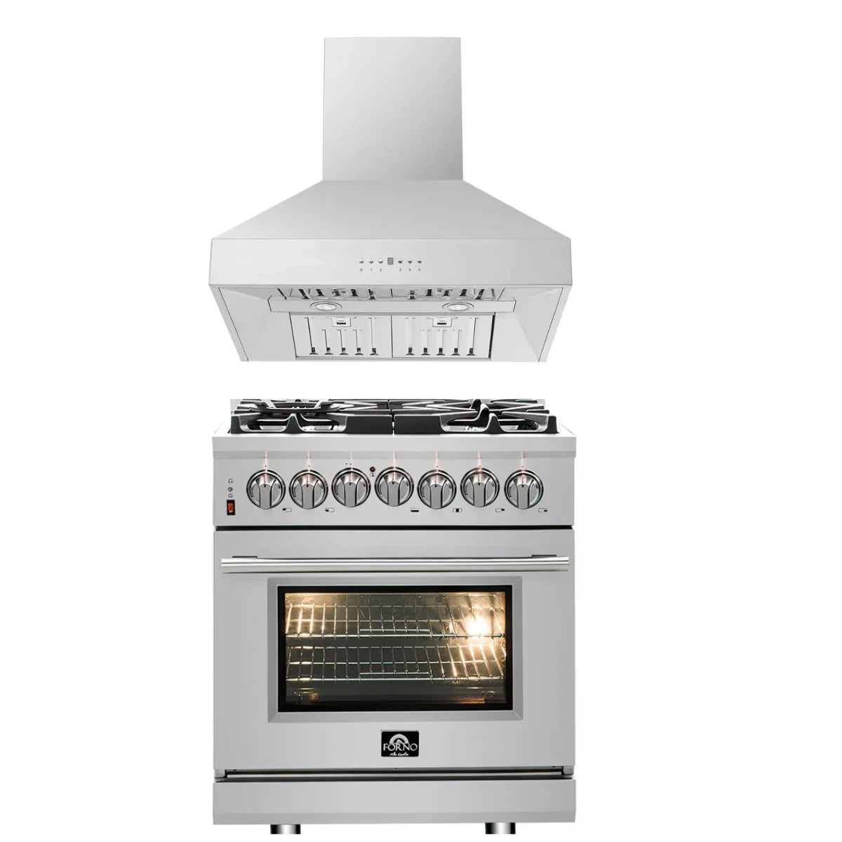 30 Dual Fuel Range and Range Hood N741