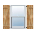 Rough Sawn Western Red Cedar Board-n-Batten Shutters with Z-Bar Q3256