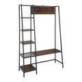 72 inch Dark Walnut Hall Tree with Storage P7166