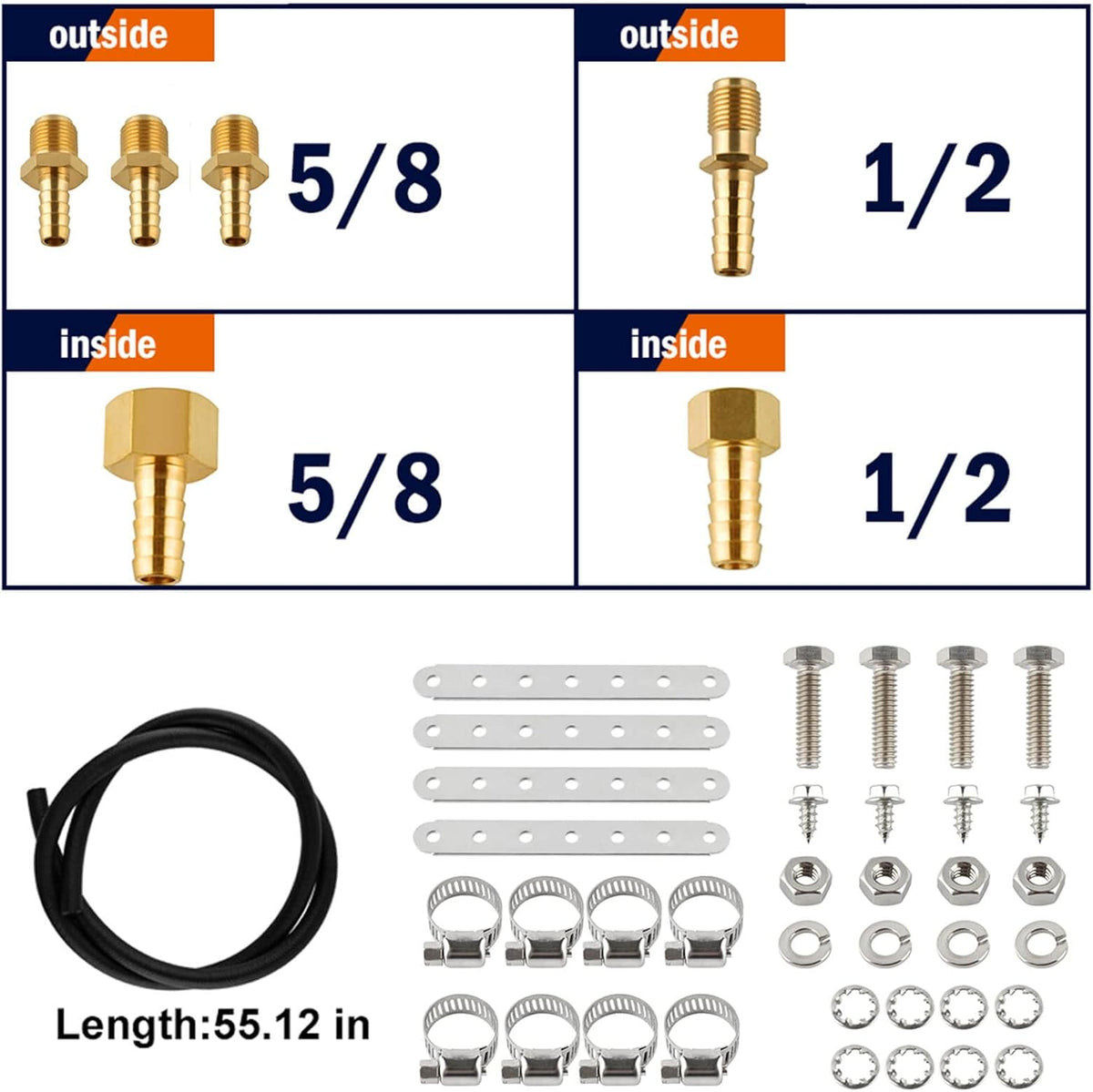 Transmission Oil Cooler Kit with Mounting Hardware D264