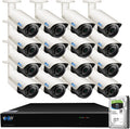 16 Channel 4K 8MP Network NVR 5MP IP Security Camera System with 16 x 1920P PoE Bullet Cameras and 4TB HDD O83489