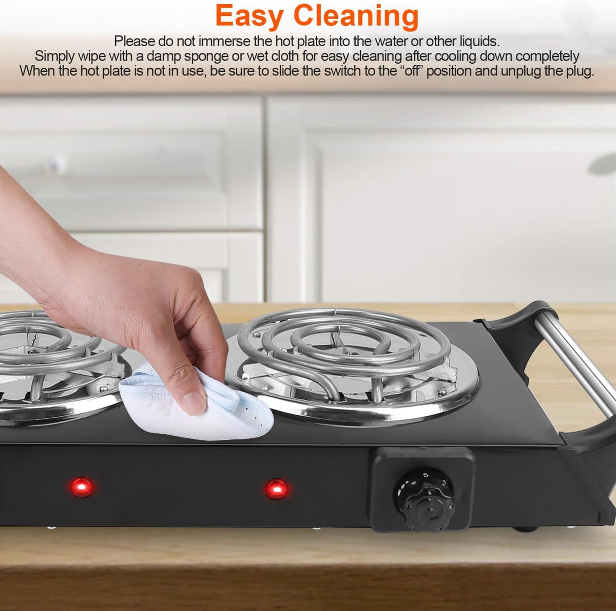 2000W Portable Double Coil Electric Hot Plate A502