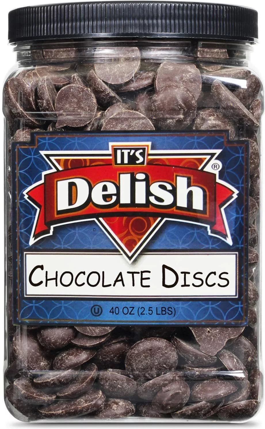 Dark Chocolate Discs 2.5 Lbs Non-Dairy Vegan Kosher L876