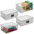 Black 4 Pack Metal Food Storage Basket G27560