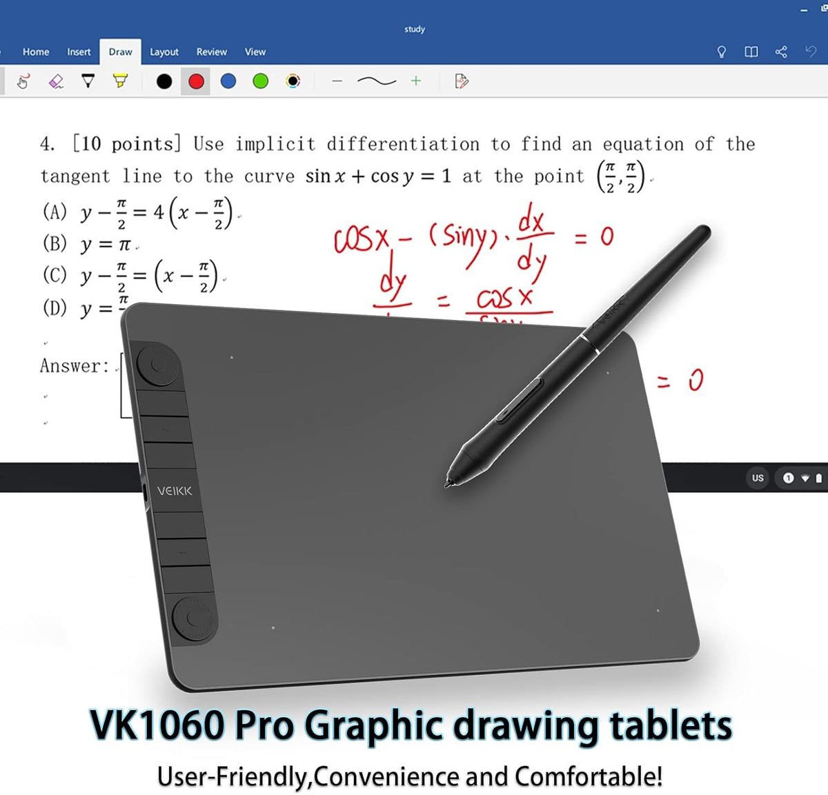 10 x 6 Inch Drawing Tablet with 8 Shortcut Keys H87892