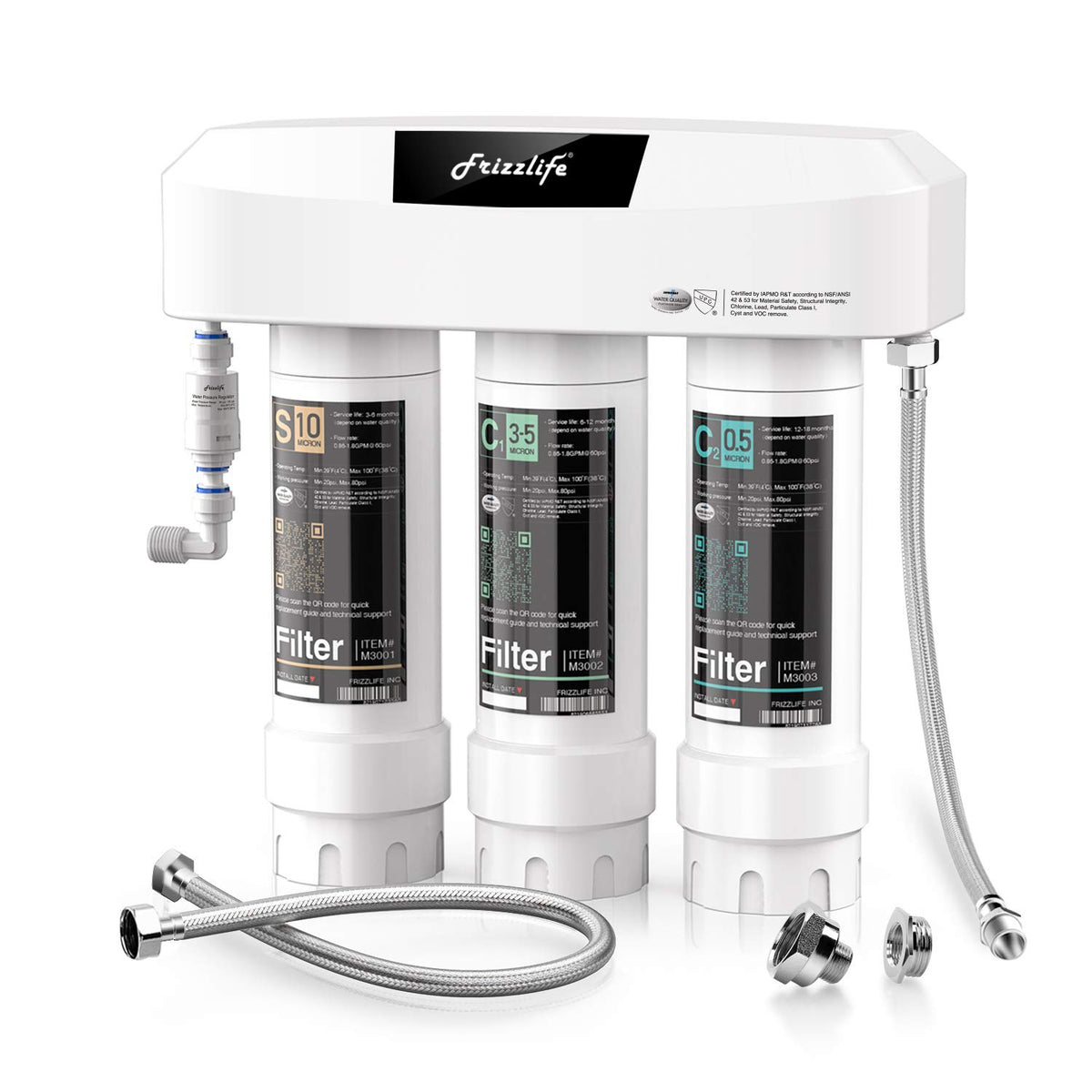 Under Sink Water Filter System 0.5 Micron Carbon Block J237