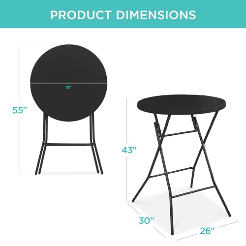 32in Round Folding Bar Height Table White P633132