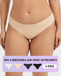 Cotton Low-Waist Briefs 4 Pack B538