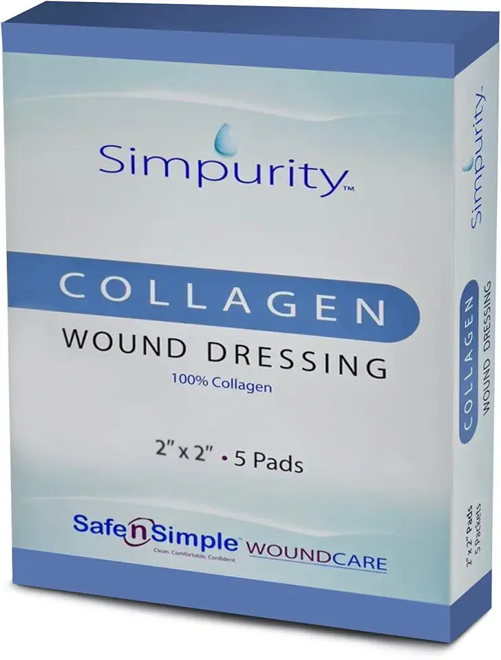 Collagen Dressing Pads 2" x 2" 5 Count Non-Adherent G85132
